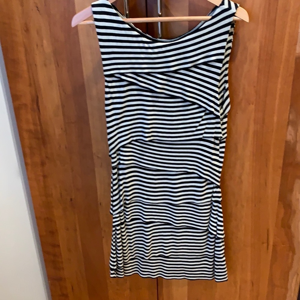 Bailey 44 long, fitted, sleeveless top.